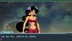 Redhead princess Jasmine from Akabur's star channel in BDSM action