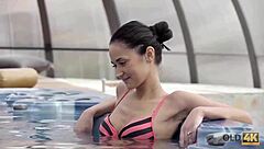 Angie Moon, an old4k amateur teen, gets a facial from an old lover.