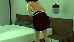 Beautiful woman in my bed in away from home vatosgames part 36