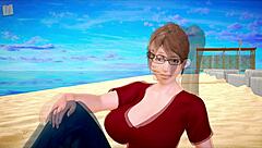 I explore my new family's big tits and ass in this homemade video