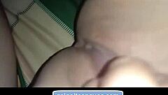 Vietnamese group enjoys handjob fun at home party.