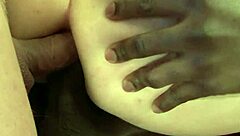 Anal Dildos Prep Brunette for Interracial DP Threesome