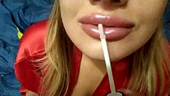 Why smear lipstick on your lips while sucking dick and cumming on them?