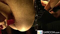 Gayroom AJ's Hard Boner In Group Orgy