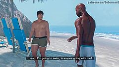 wow, 3d blonde with huge tits fucks hard on the beach!