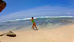 they had wild sex on a paradise beach under the sun.