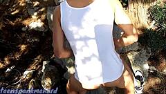 Stepbrother Hard Fucks Stepsister Outdoors Cumshot