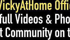 Vicky Vette Sucks Monster Cock Bent Over in Kitchen Lingerie