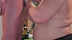 Thick milf enjoys a casual chat.