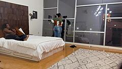 Pussy Squirting At House Party With Stranger's Sloppy Blowjob