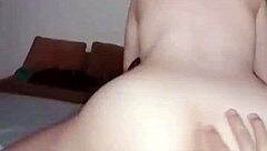 Old wife rides big cock cowgirl style from behind
