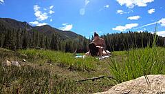 Camping adventure public sex vlog with pussy licking.