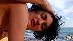 Teasing Her Shaved Pussy Leads to Arousing Outdoor Anal