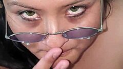 BBW takes selfie while swallowing cum