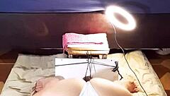 exhibitionism in the doggystyle position with white panties punched in the ass