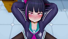 kazusa in a 3d hentai anime adventure