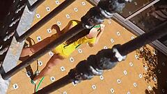 Voyeur catches neighbor peeing on landlord's wife from balcony