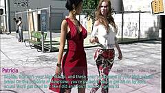 Blonde Wife and Brunette Stepmother Play Erotic Game with Big Tits and Ass