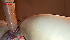 Valentina Chili's Pussy Close-Up with Toy Penis and Dripping Cum