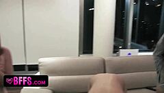 Scarla swallows cock in domination scene with cumshot