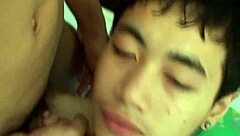 pissing gay asian twinks splashing each other in close up drunk amateurs