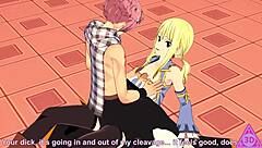 Can Lucy Natsu Handle Fairy Tail's Monster Cock In This Hentai Blowjob?