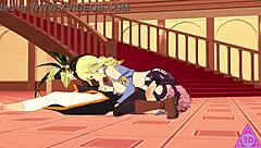 Can Lucy Natsu Handle Fairy Tail's Monster Cock In This Hentai Blowjob?