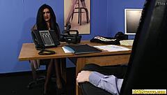 i see a european babe at work giving a handjob