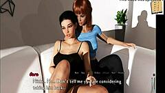 Waking up beside topless brunette in intertwined game