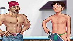 Milf engages in 69 position at work in Summertime Saga.