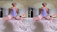 Sasha Rose FINGERS herself to ORGASM in virtual reality