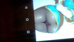 In this anime tribute, princess zelda receives cum