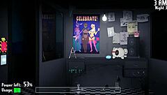 Horny animatronics drain cock in Fuzzboobs hentai game episode 6