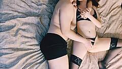 Beautiful brunette gets a doggy style orgasm in this homemade POV video