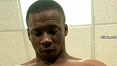 English black man strokes his cock for young women