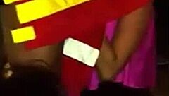 Latino stripper in venezuelan party performing oral and stripping