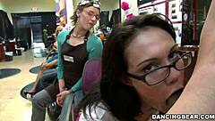 Party in the Salon Turns into Wild Orgy with Blowjobs and Dancing!