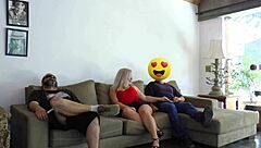 corno watches friend fuck his wife's big ass in skirt