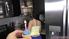 teen licking boobs devirginized for my birthday