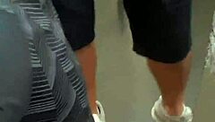 Caught in the act: Bisexual tryst in public restroom