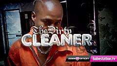 Two girls eagerly take a big black cock in this UK threesome