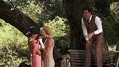 Madelyn Marie and Natasha Marley in outdoor threesome action.