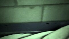 Teen gives road head near army base.