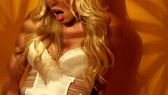 Sexy Blonde Babe Feels Intense Arousal Teasing and Masturbating Her Pussy Solo