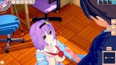 3d anime touhou satori gets tits groped hard