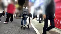 Beautiful japanese singer-songwriter has intense meeting with fan.