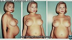 Pregnant Blonde Gets Ebony Creampie