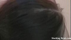 Let me lick your pantyhose up and down?