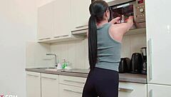 Housekeeper Helps Landlord Relax with Bedroom Blowjob