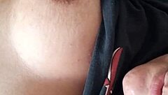 Hot teen with small tits masturbates to orgasm solo